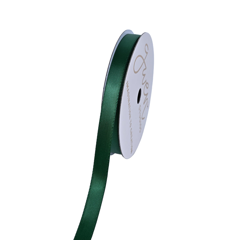 Gwen Studios 3/8" Forest Green Satin Ribbon, 6 Yards