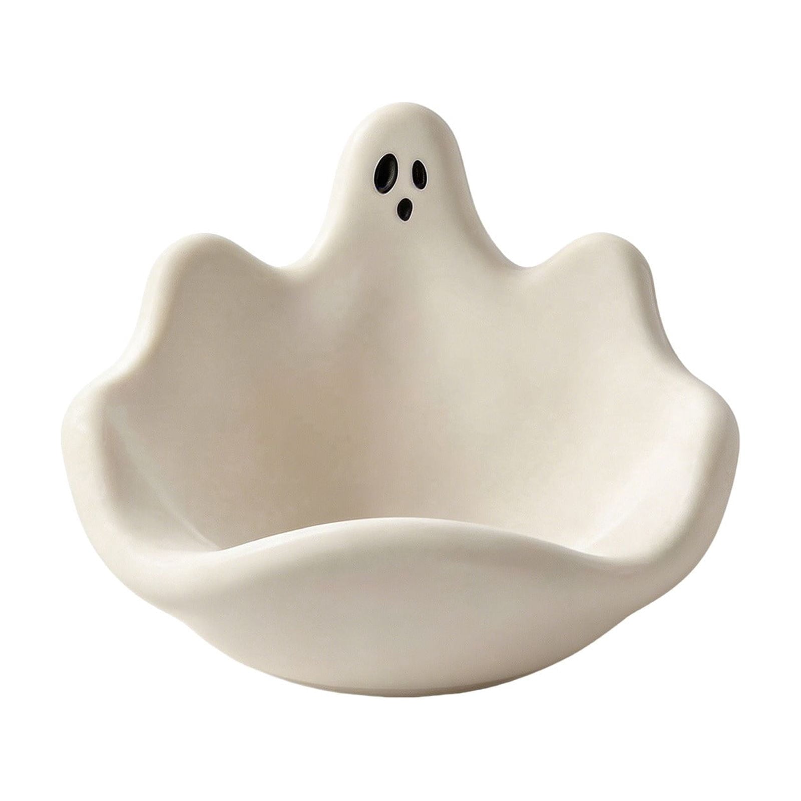 Diceymbol Halloween Pumpkin Snack Bowl Stand Collapsible Broomstick Candy Tray for Cupcakes & Desserts, Resin Serving Platter with Ceramic Pumpkin Bowls