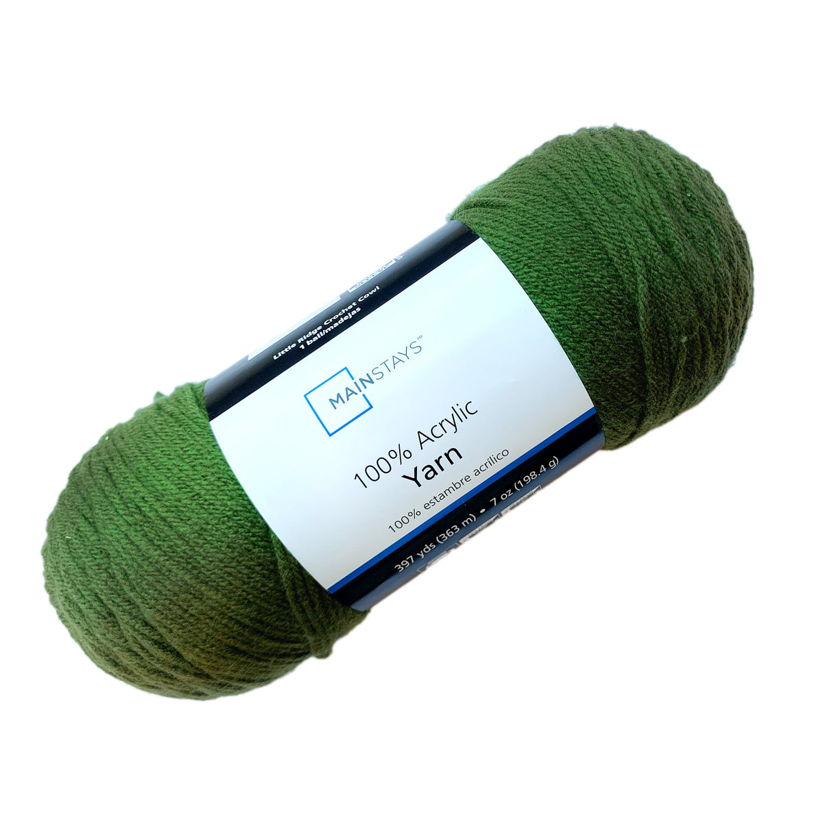 Mainstays Medium 4 Acrylic Yarn, White, 7 oz, 397 Yards