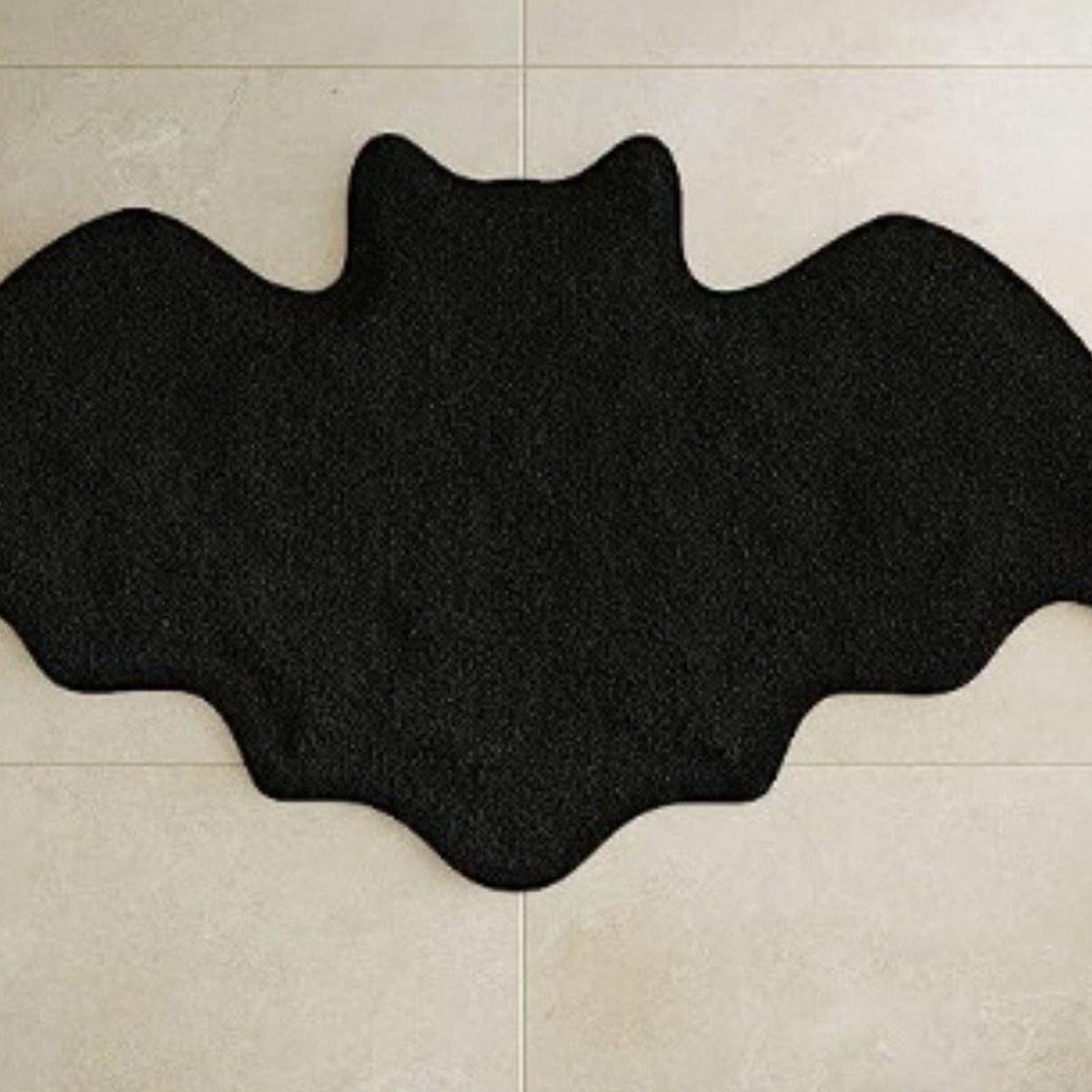 Wadada Halloween Bat Bath Mat Gothic Home Decor Black Bats Bathroom Decor Rugs Non Slip, Spooky Goth Gift Cute Shower Rug for Bathroom, Bedroom, Living Home Decoration