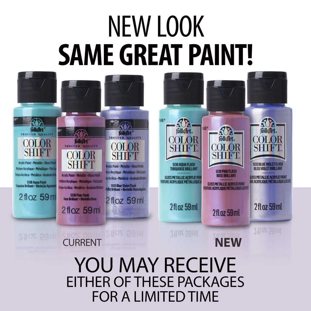 FolkArt Color Shift Acrylic Craft Paint, Gloss Finish, Pastel Pink, 2 fl oz