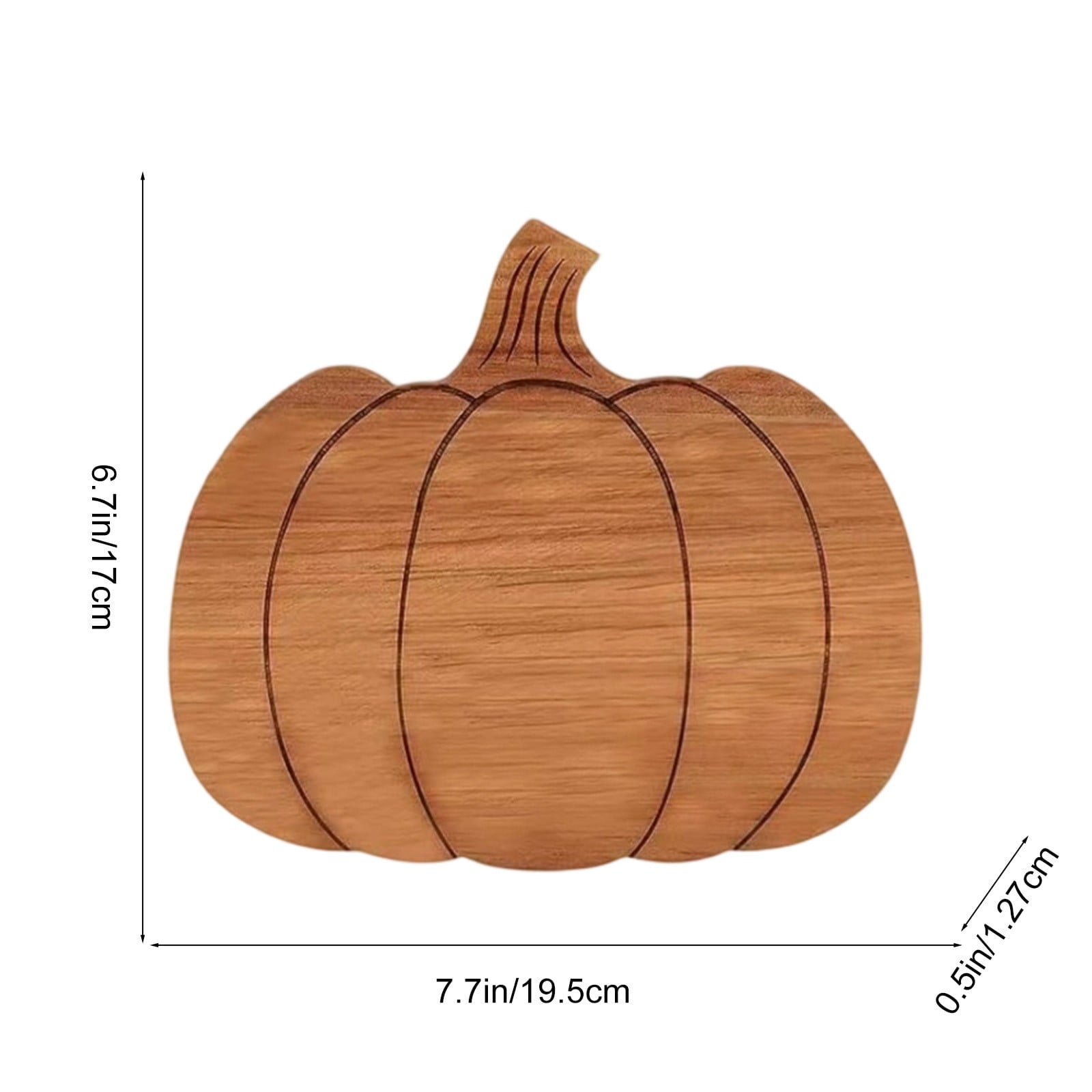 geerera Pumpkin Shaped Wooden Serving Board, Cheese & Charcuterie Platter for Fall, Thanksgiving & Halloween Parties