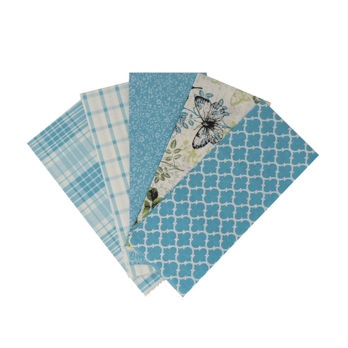 Waverly Inspirations Sewing & Craft Fabric Bundle, Riviera, 100% Cotton, 18 x 21 in, 5 Pieces