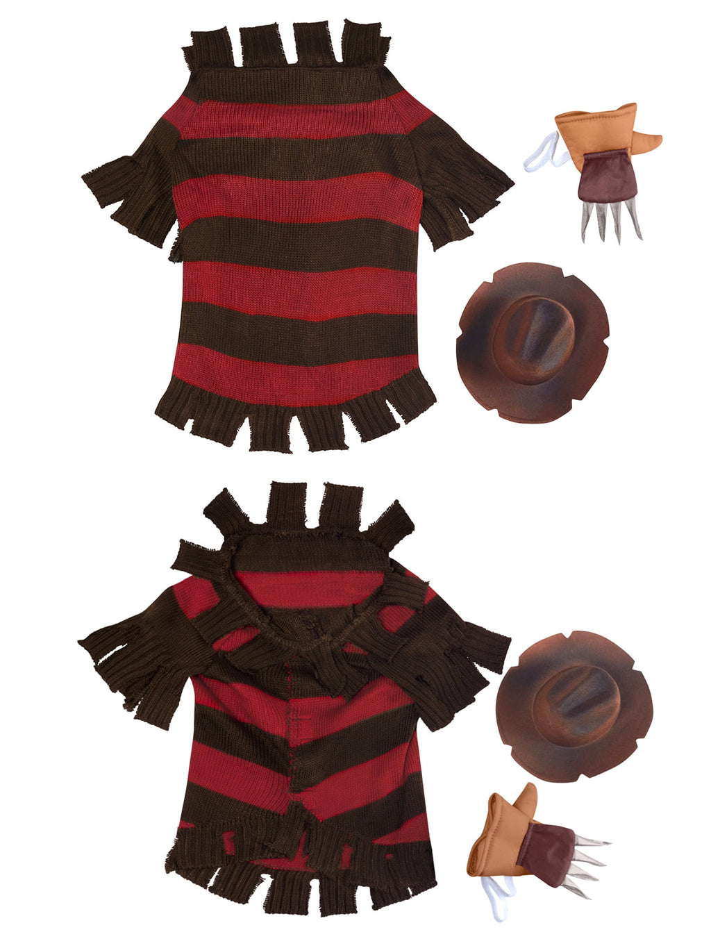 A Nightmare on Elm Street Freddy Krueger Pet Costume for Dogs or Cats by Rubies, XL