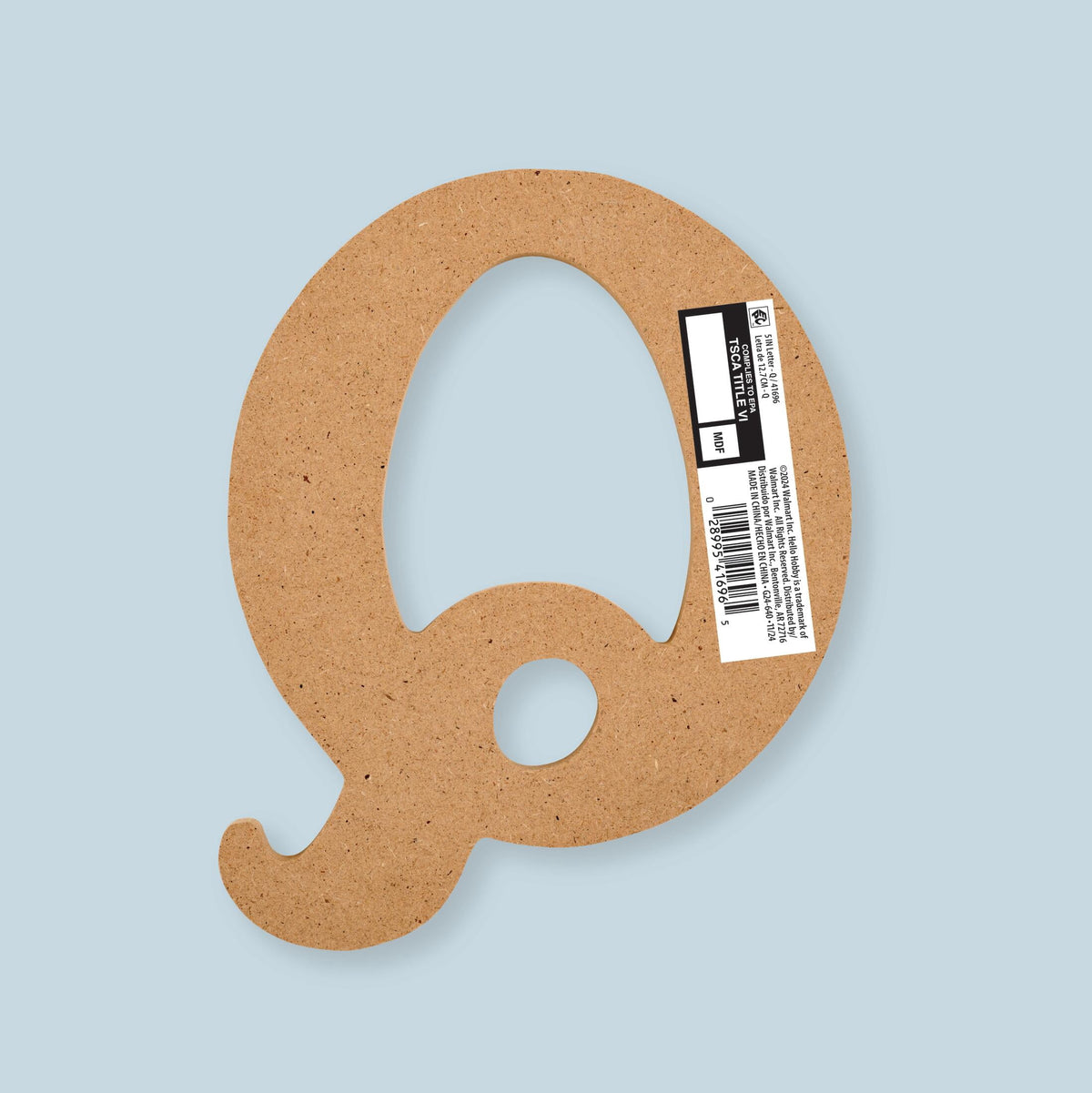 Plaid Unfinished Wood MDF 5" Letter for DIY Arts and Crafts, A