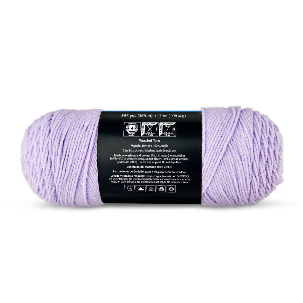 Mainstays Medium 4 Acrylic Yarn, White, 7 oz, 397 Yards