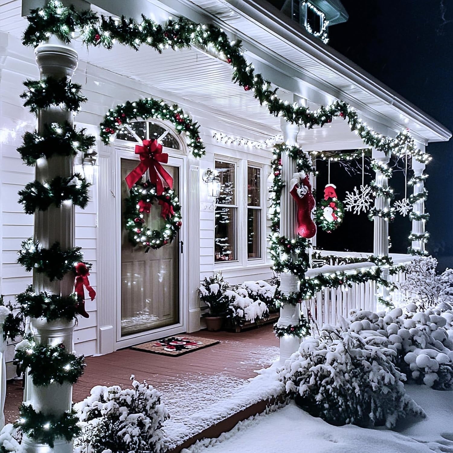 JMEXSUSS 200 LED Christmas Lights Indoor Outdoor, Connectable Warm White Christmas Tree Lights Clear Wire, 66 Ft Twinkle Fairy String Lights Plug in for Bedroom Wedding Christmas Tree Decorations
