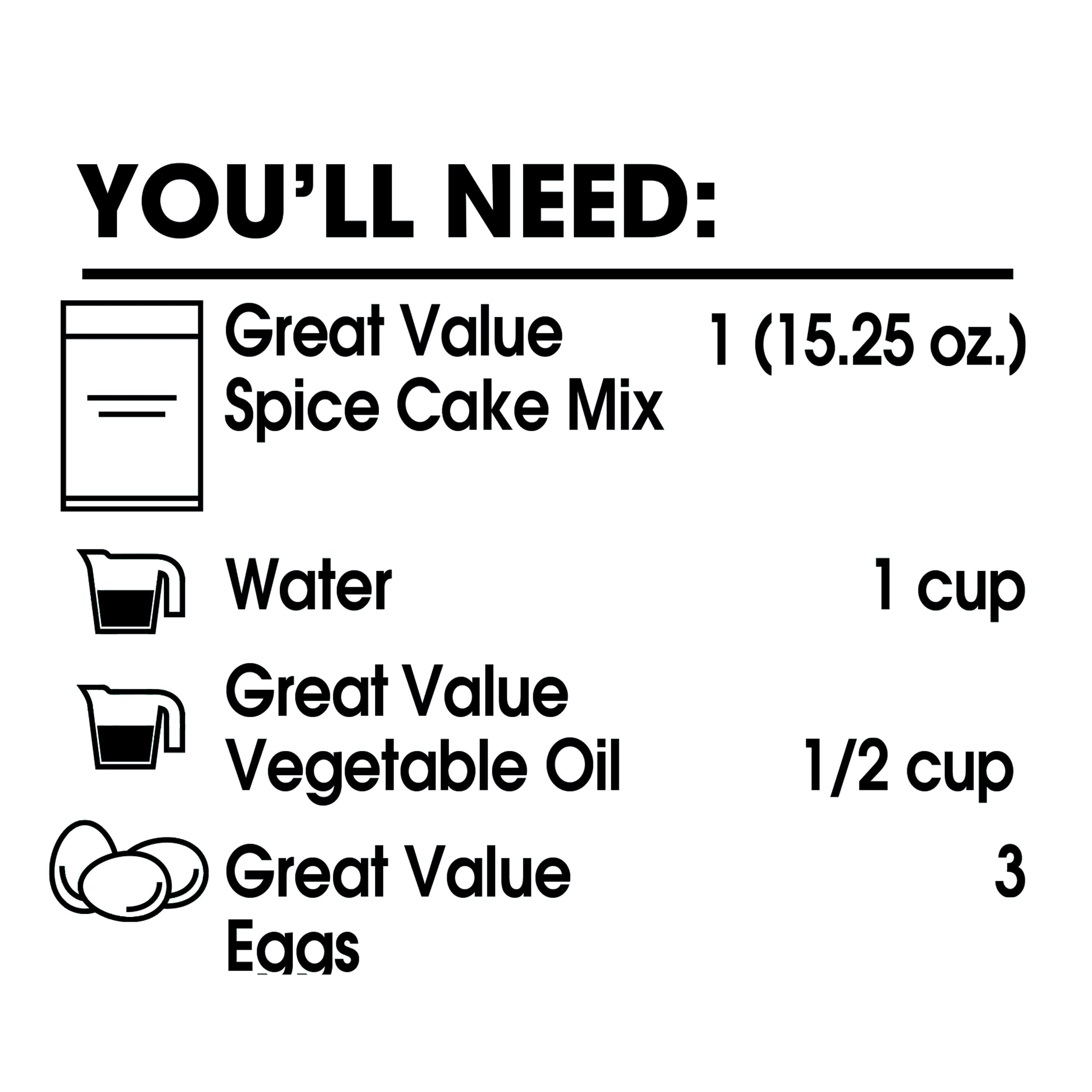 Great Value Spice Cake Mix, 15.25 oz