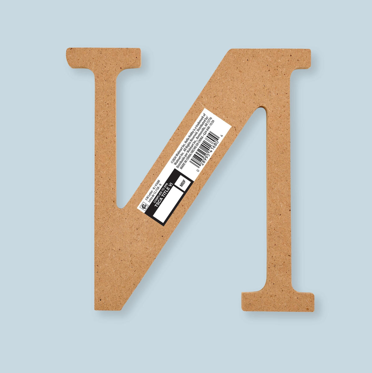 Plaid Unfinished Wood MDF 5" Letter for DIY Arts and Crafts, A