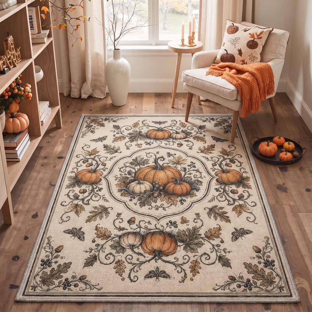 GENIMO 2'x3' Halloween Doormat, Washable Non Slip Soft Whimsical Cat Outdoor Door Mat for Front Door Covered Porch Patio Entryway, Rustic Black