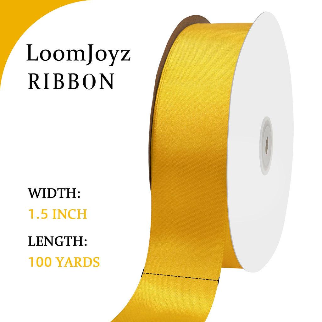 THEGLY 1.5 inch x 100 Yard Red Satin Ribbon Perfect for Gift Wrapping, Crafts, Christmas, Hair Styling, Invitation Decor & More