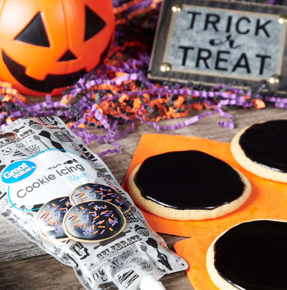 Great Value Halloween Cookie Icing, Black, 7 oz