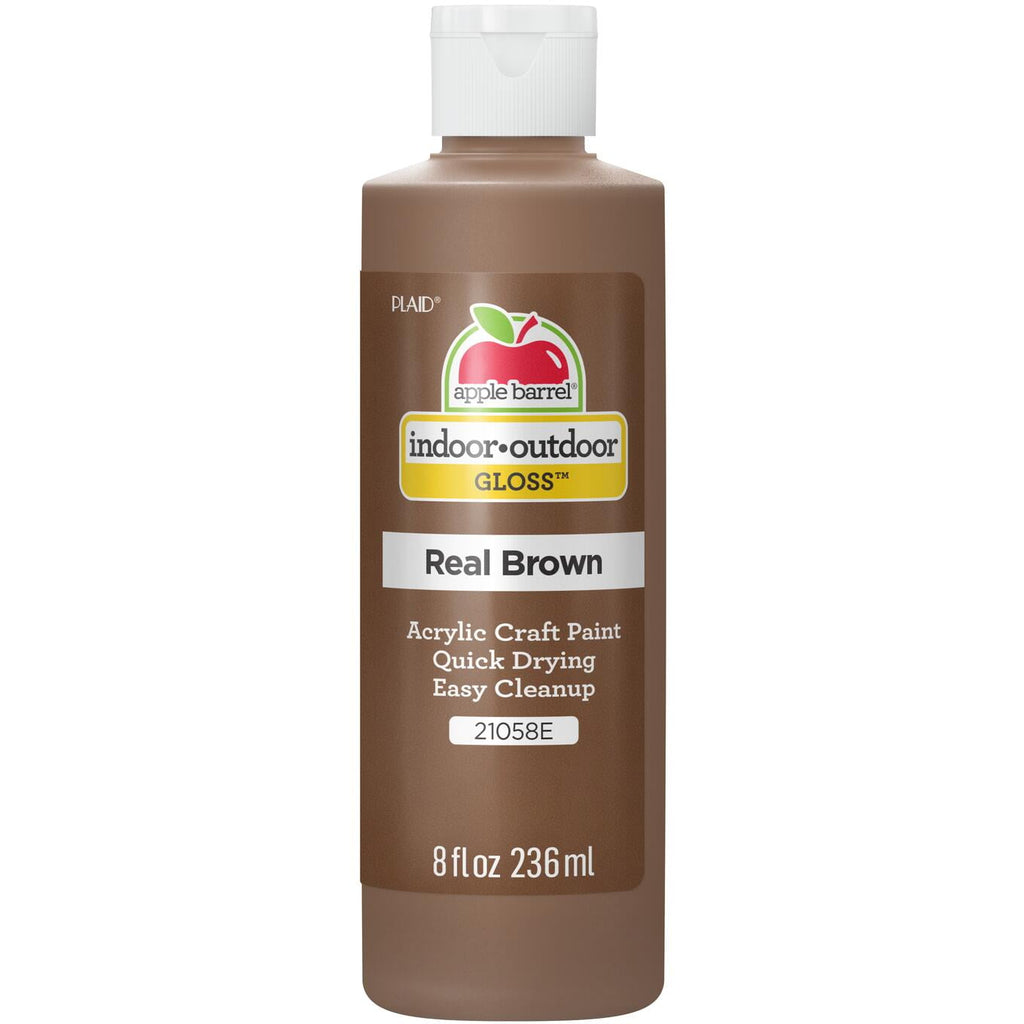 Apple Barrel Acrylic Craft Paint, Gloss Finish, White, 8 fl oz
