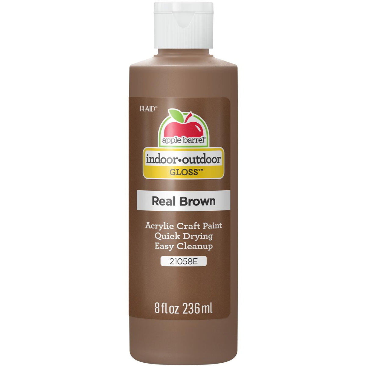 Apple Barrel Acrylic Craft Paint, Gloss Finish, White, 8 fl oz