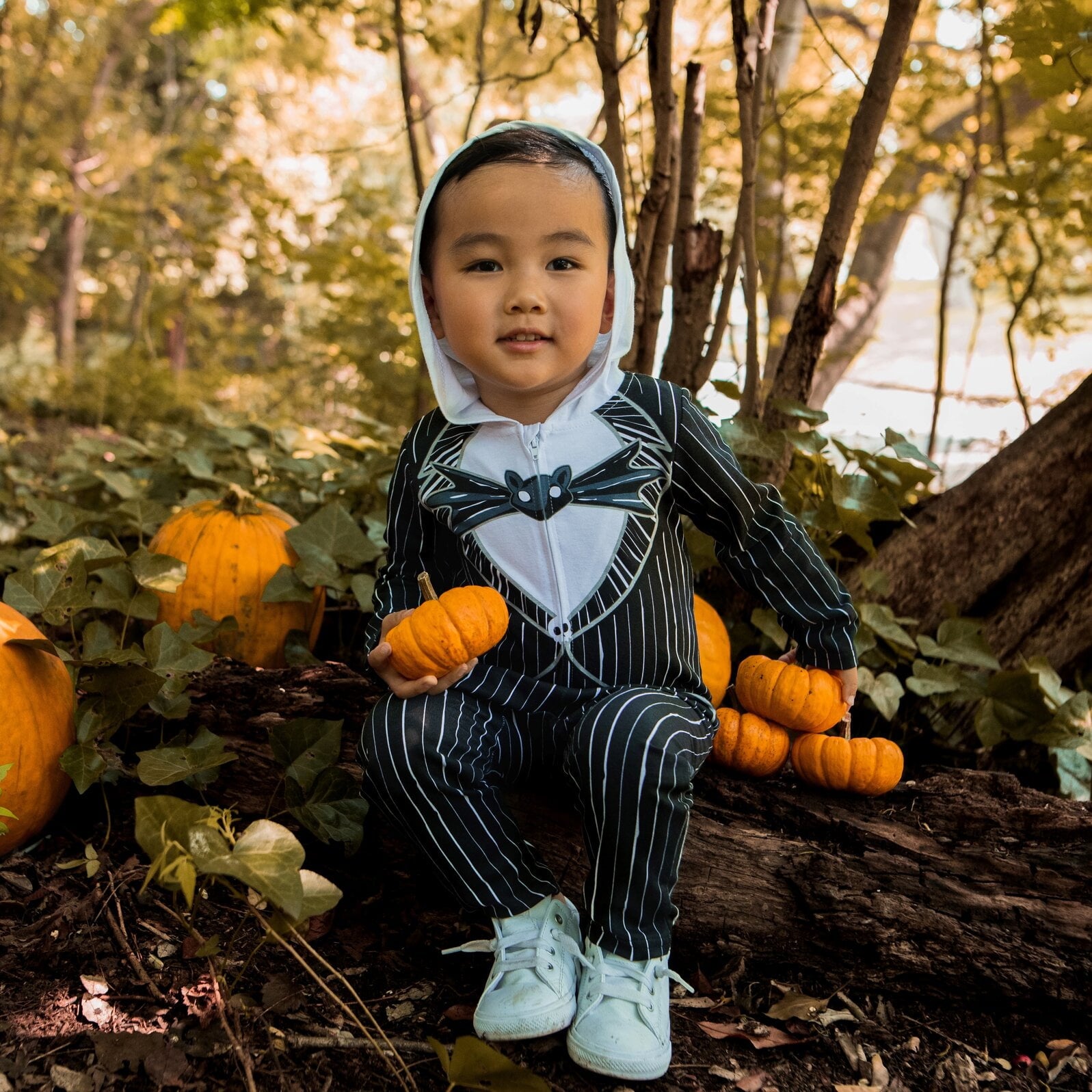 Disney Nightmare Before Christmas Jack Skellington Toddler Boys Zip Up Costume Coverall Newborn to Little Kid