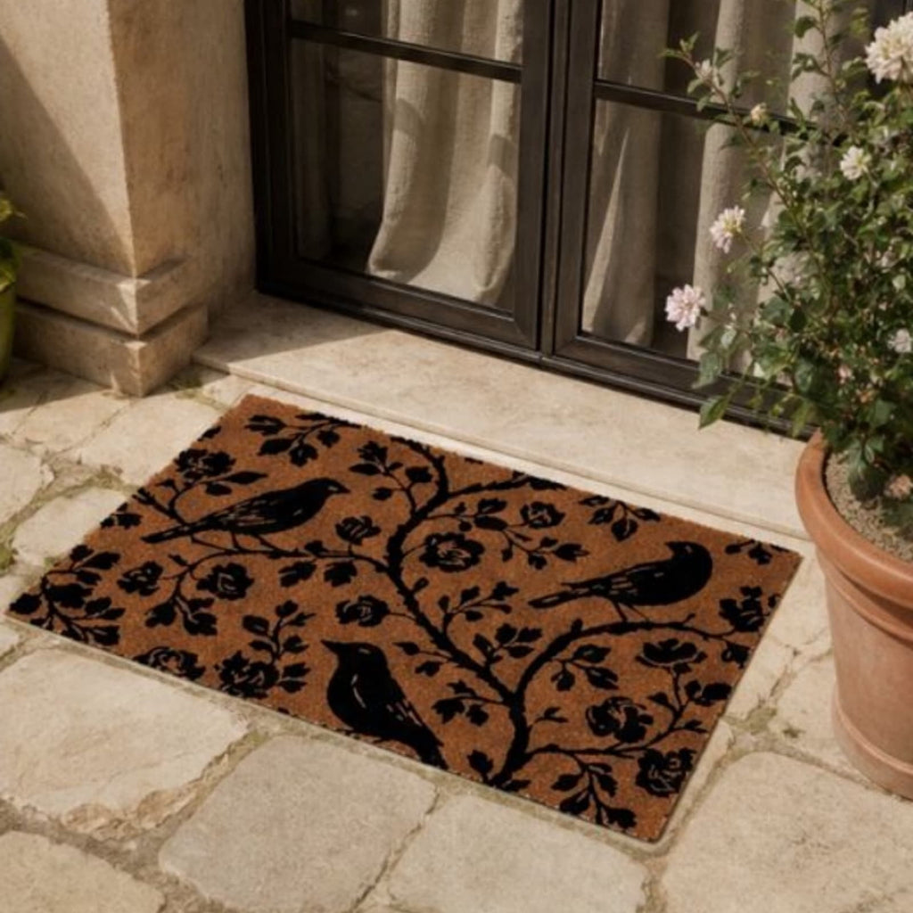 Patriotic Door Mat 4th of July Bow Flag Floor Doormats Independence Day Star Welcome Non Slip Mats for Front Porch Decor 16*24in Black