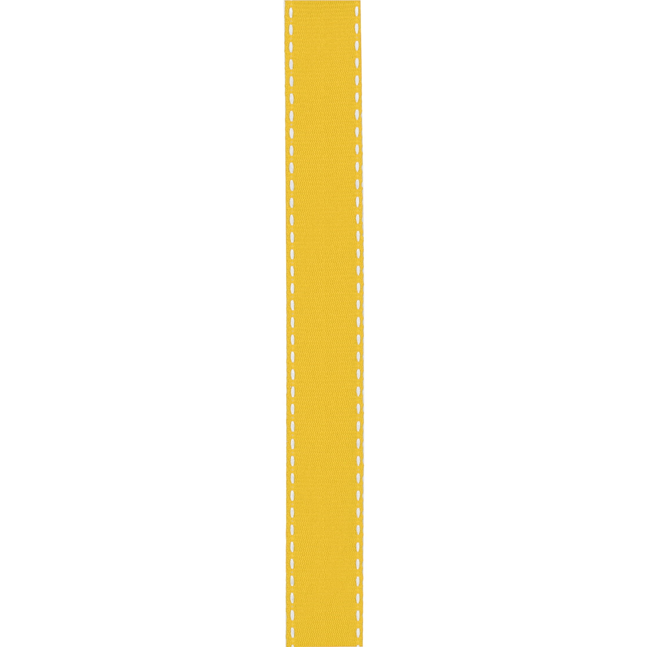 Offray Ribbon, Lemon Yellow 5/8 inch Grosgrain Polyester Ribbon for Sewing, Crafts, and Gifting, 9 feet, 1 Each