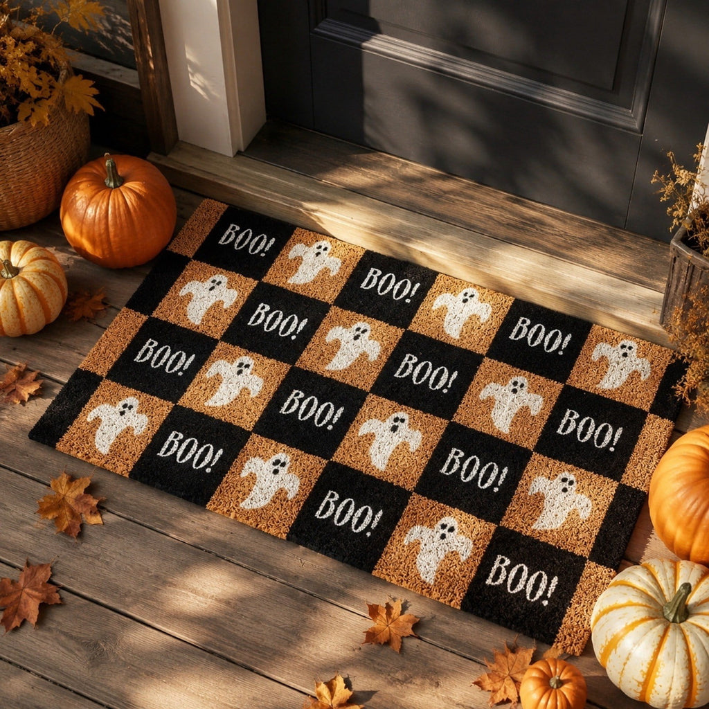 Witch-Themed Halloween Door mat 20×32in, Gothic Rug, Halloween Welcome Mat For Front Door Porch Home Decor