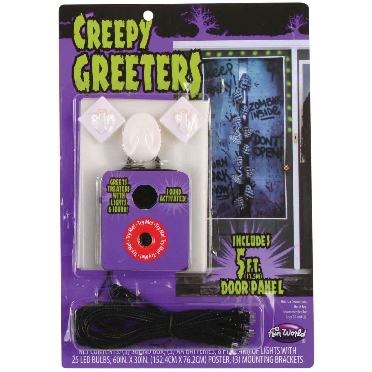 Zombie Creepy Greeters with Lights and Sound Halloween Decoration
