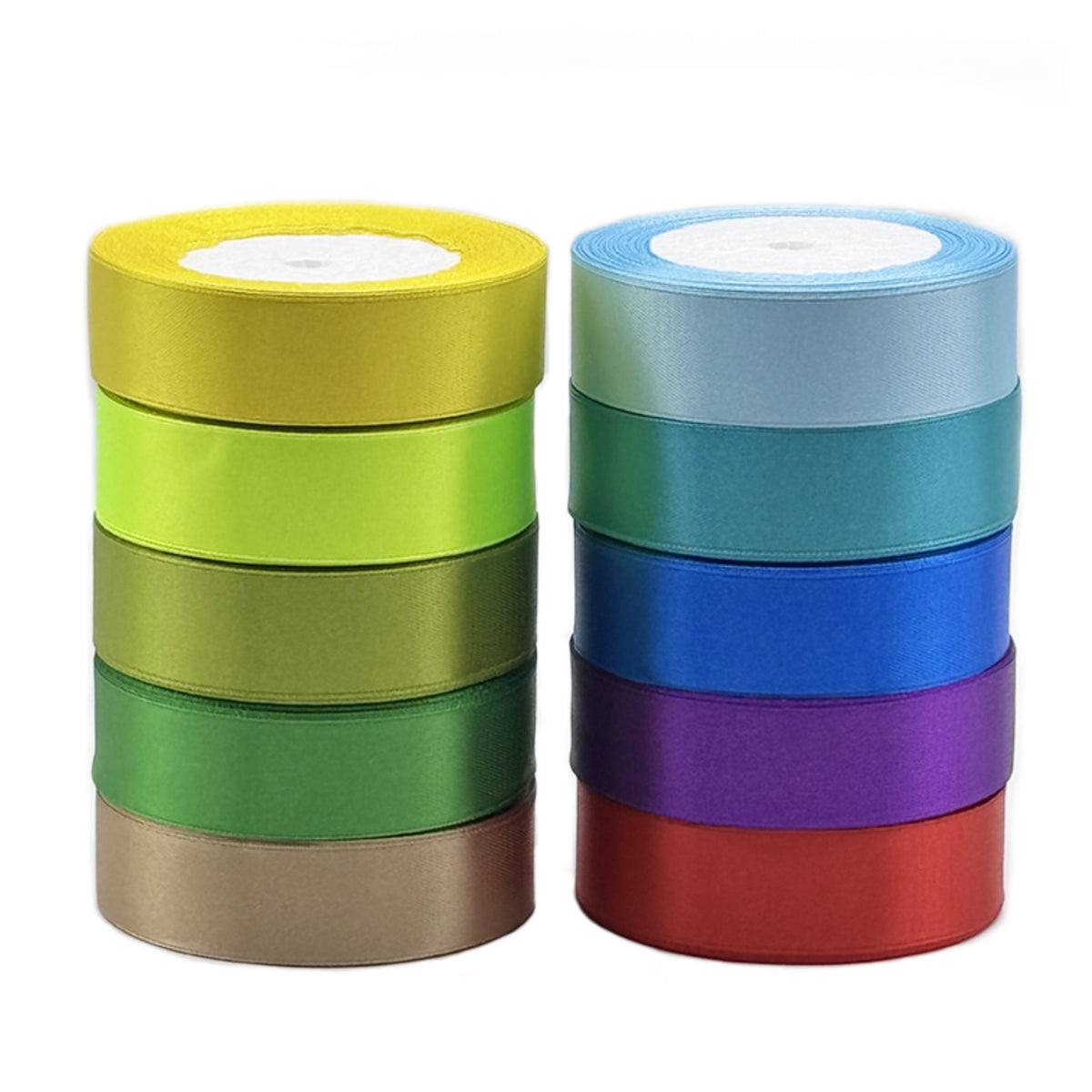 10 Colors 240 Yards Satin Ribbons,1 inch Fabric Ribbon Silk Ribbon Embellish Ribbon Rolls, Wide Ribbons Perfect for Crafts, Hair Bows, Gift Wrapping, Wedding Birthday Party Decoration