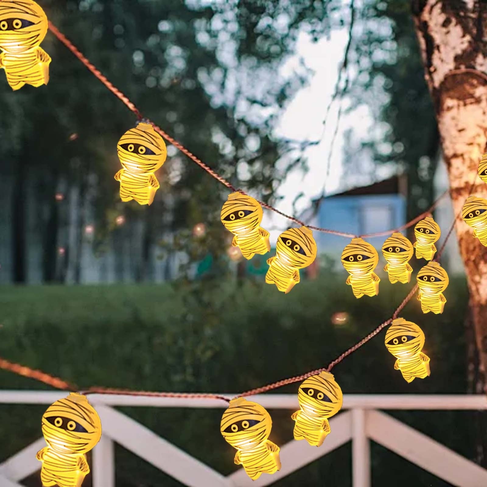 Darzheoy Halloween String Lights, 20 LED 10 FT Battery Operated String Lights, Halloween Decorations Lights Indoor Outdoor Cute Halloween Party Decor