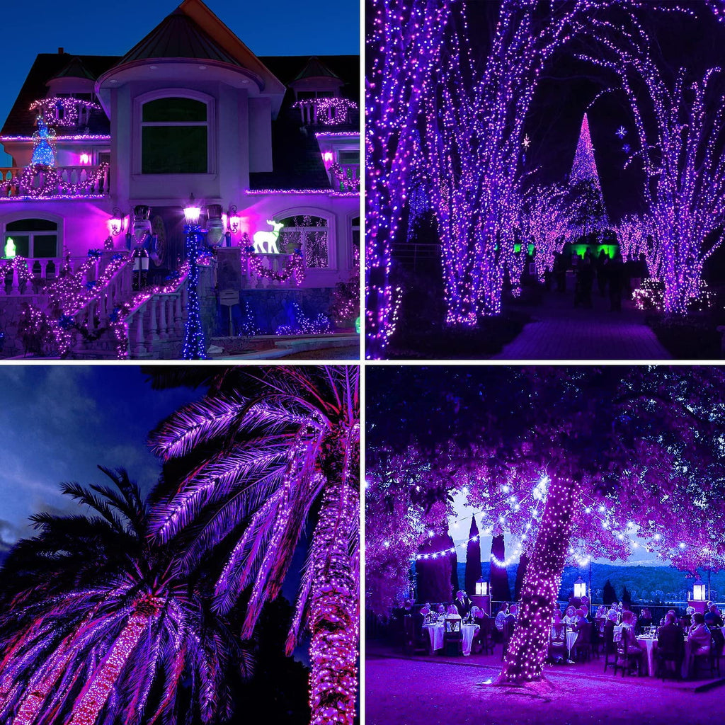 GooingTop Solar String Lights 52.3ft 160 LED Solar Tree Lights Outdoor Waterproof,Camping String Lights Yard Lights Christmas Lights with 8 Modes for Tree Wedding Holiday Party(Warm White)