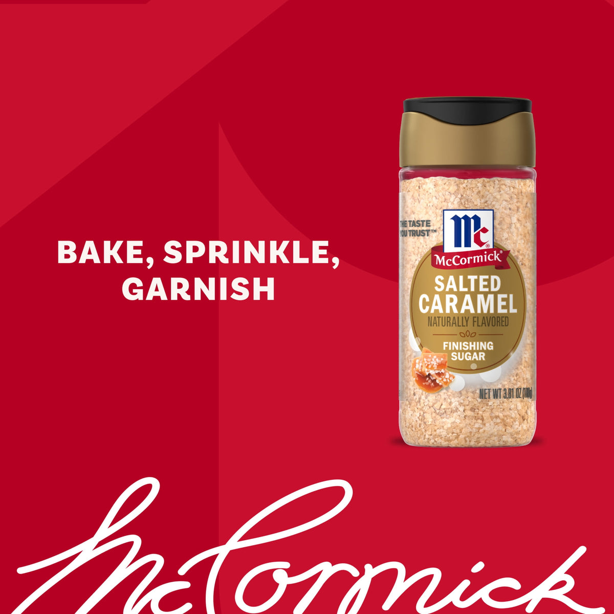 McCormick Salted Caramel Finishing Sugar, 3.81 oz Bottle