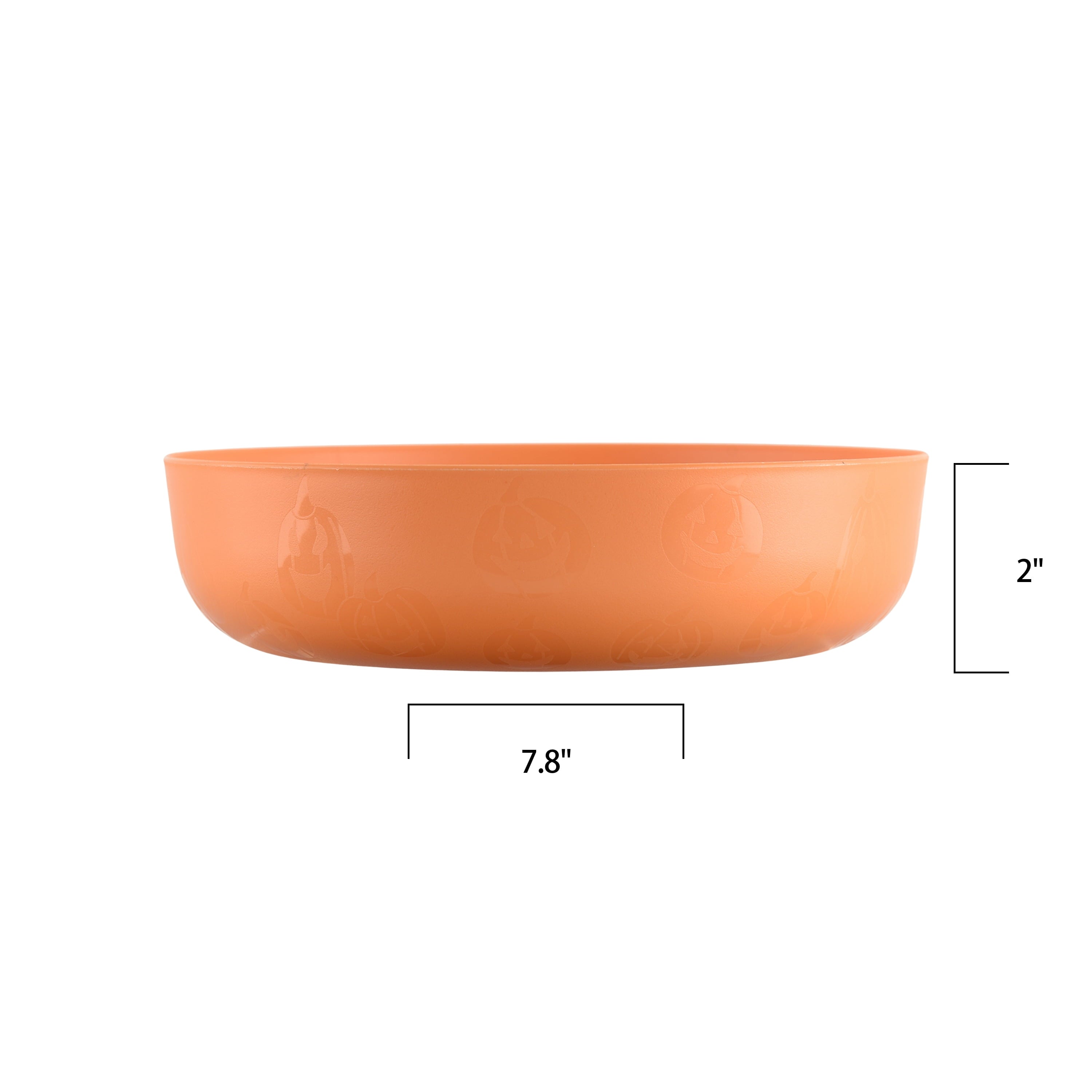 Mainstays 30-Piece Plastic Etched Pumpkin Dinnerware Set, Orange