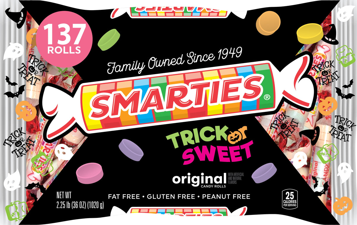 Smarties 2.25lb Halloween Bag - Flavored Candy Rolls