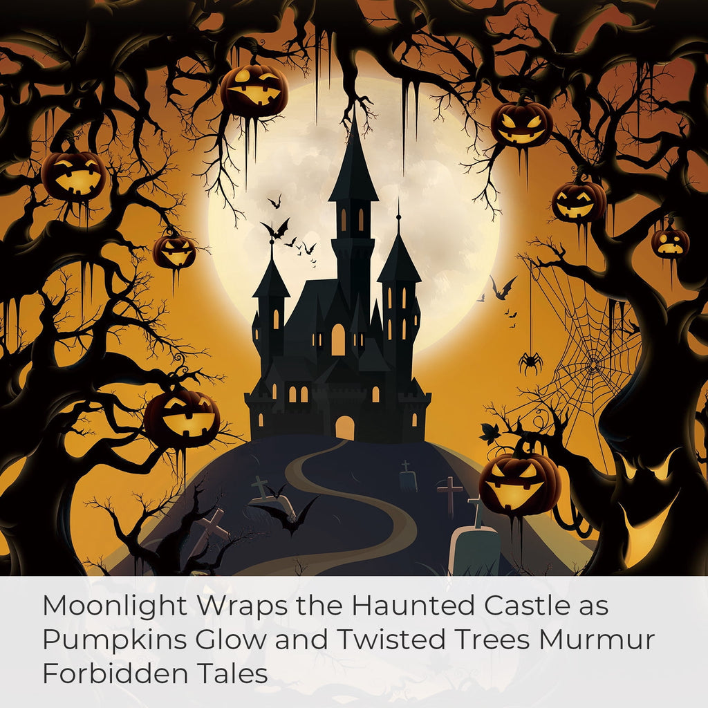 Seasonwood Halloween Shower Curtain,Spooky Halloween Black Cat Shower Curtain,Waterproof Halloween Bathroom Decor with 12 hooks,72"x72"