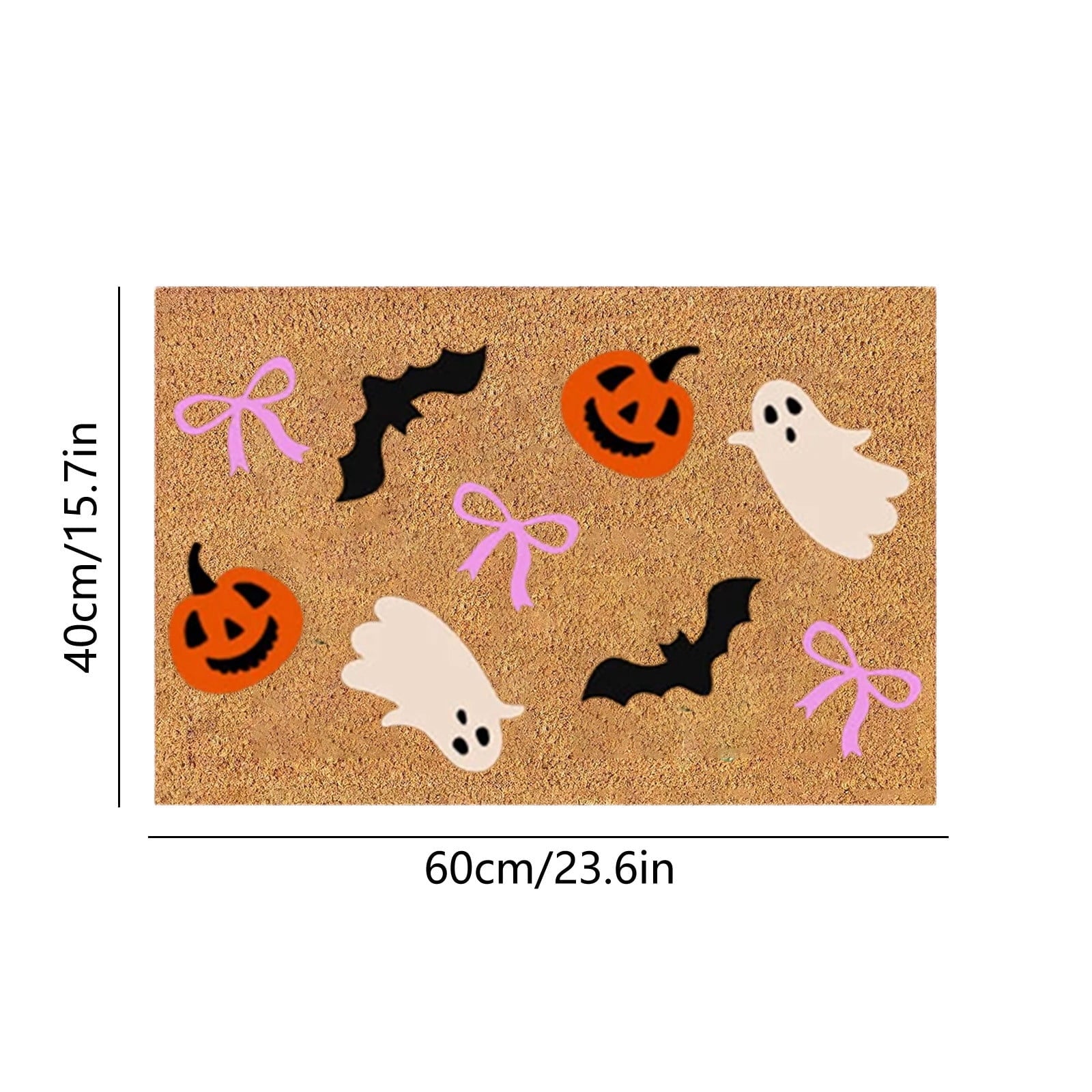 Mauxuk Halloween Doormat Non-Slip Scary Decor Coir Imitation Mat Durable Indoor Outdoor Rug 23.6x15.7 Inches Holiday Welcome Mat for Porch Home Decor