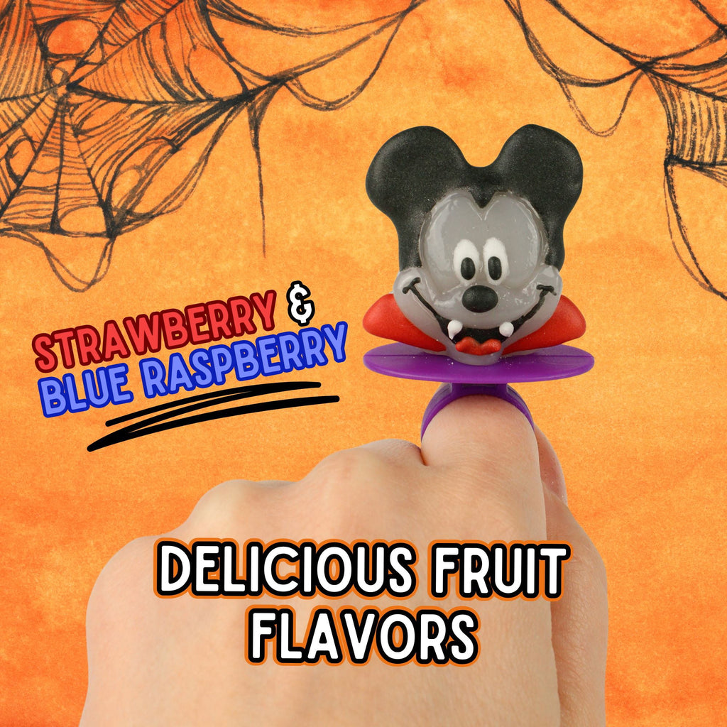 Disney Mickey and Minnie Halloween Lollipop Rings, Character Candy Pops, Party Favors, 18 Count, 7.61 Ounce Box