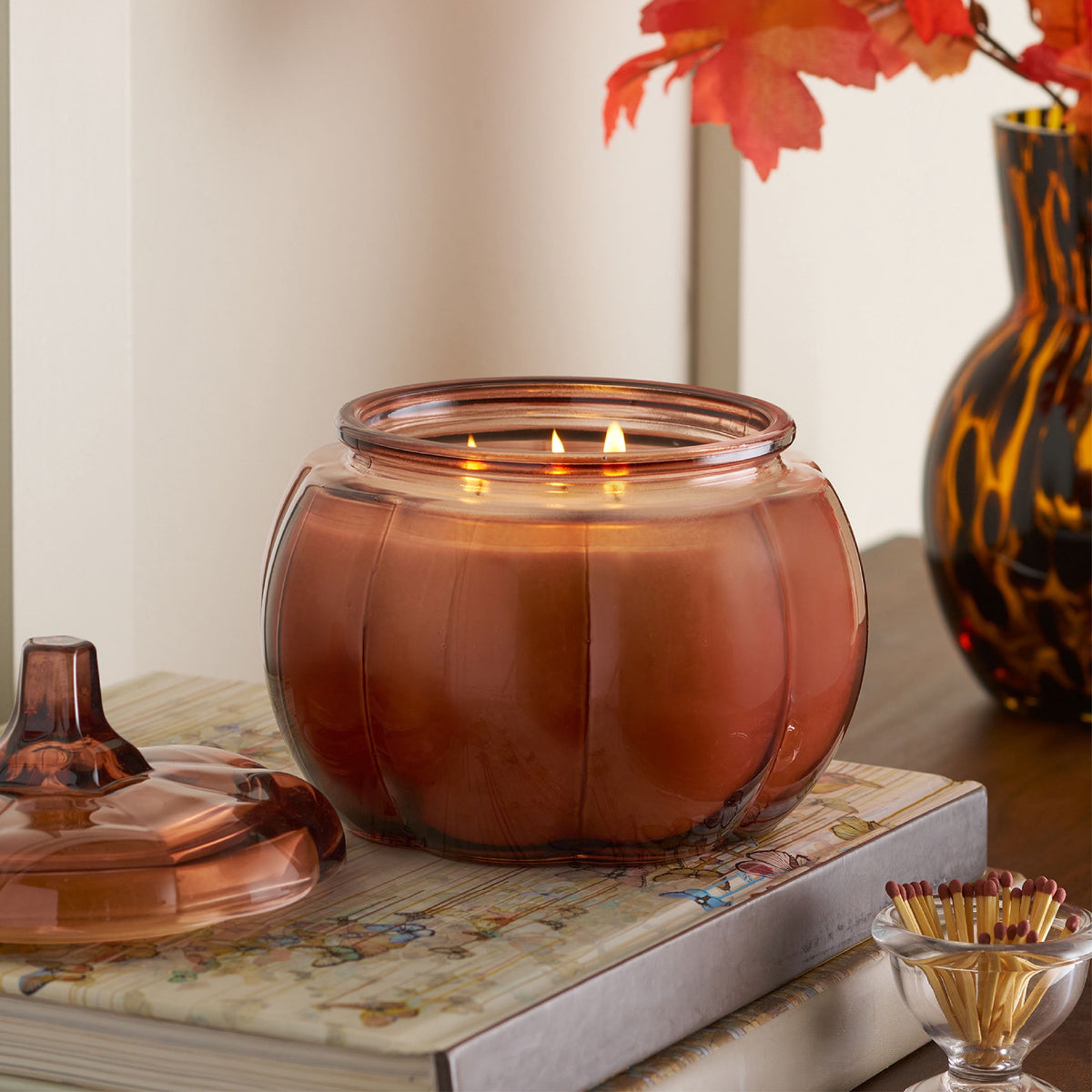 Better Homes & Gardens 3-Wick 30 oz Glass Jar Candle, Farm Apple Pumpkin