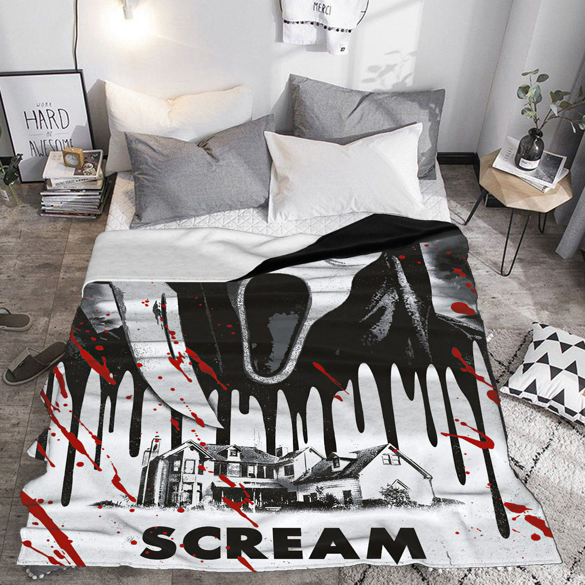 Jbralid This is My Horror Movie Watching Blanket, Horror Movie Blanket, Halloween Blanket, Scary Movie Blanket, Horror Blanket Gifts for Halloween 40x50 in