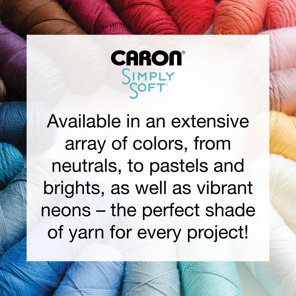 Caron® Simply Soft® Yarn, #4 Medium Acrylic Yarn, 6oz/170g, 315 yds, Soft Pink