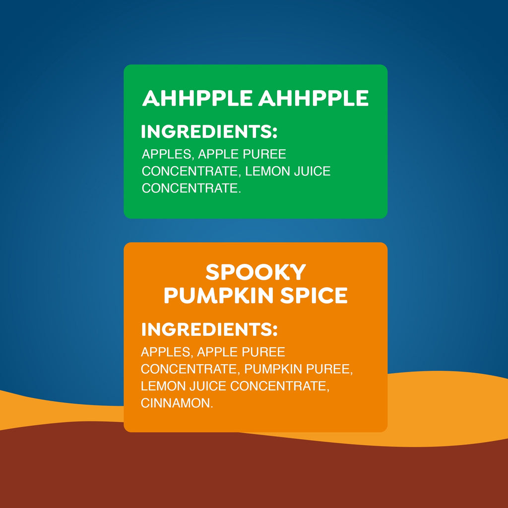 GoGo squeeZ No Sugar Added Halloween Apple Pumpkin Spice Variety Pack, 3.2 oz (20 Pack)