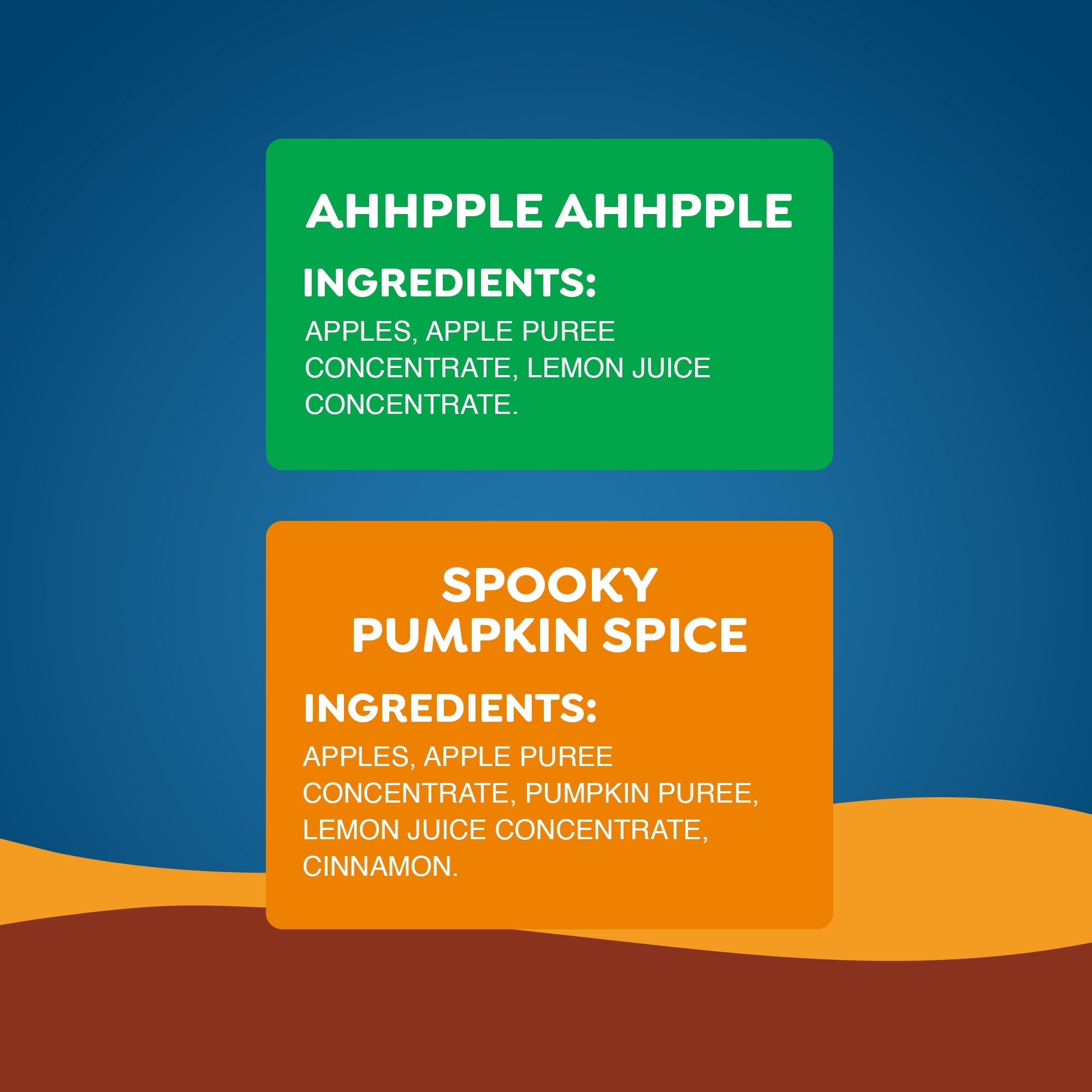 GoGo squeeZ No Sugar Added Halloween Apple Pumpkin Spice Variety Pack, 3.2 oz (20 Pack)