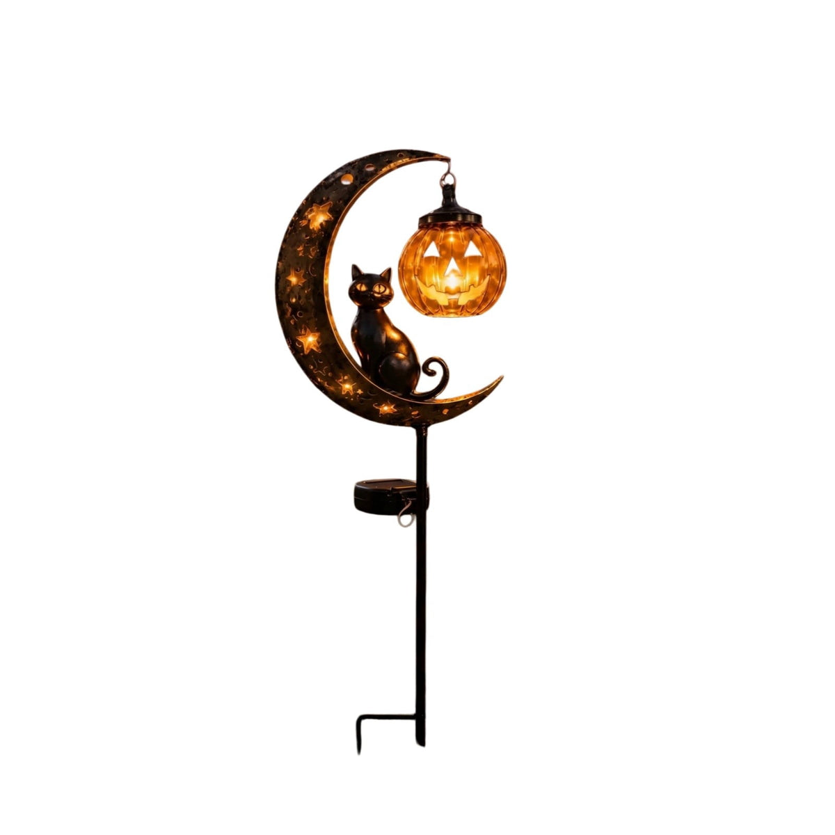 Clearance! Highland Cow Solar Garden Light, 18in Garden Statue with LED Glow, Waterproof Outdoor Yard Decor Stake, Resin Lawn Pathway Light for Backyard Patio Porch Halloween Gift