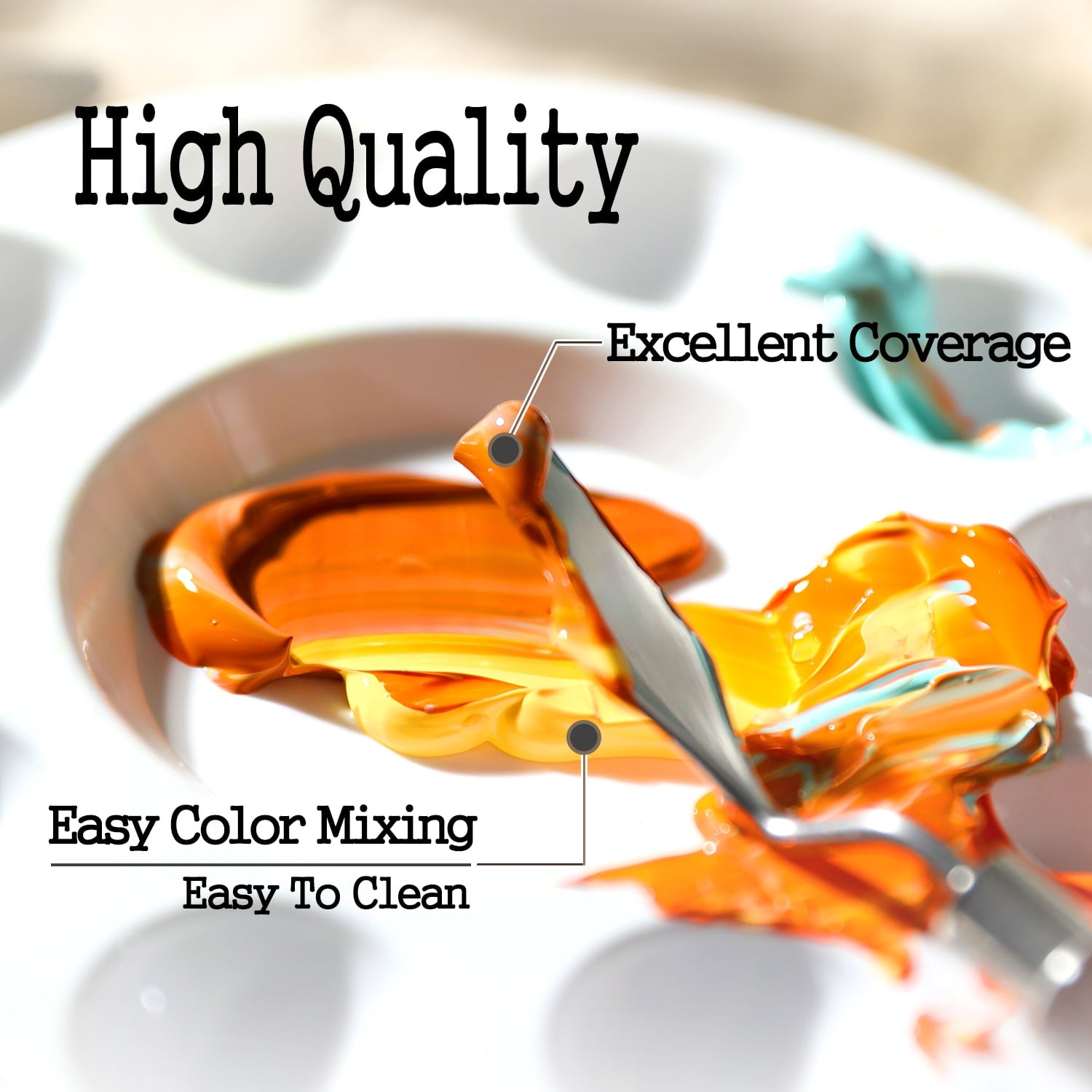 Artkey Acrylic Craft Paint Set, Festival, 24 Colors (2-Ounce)