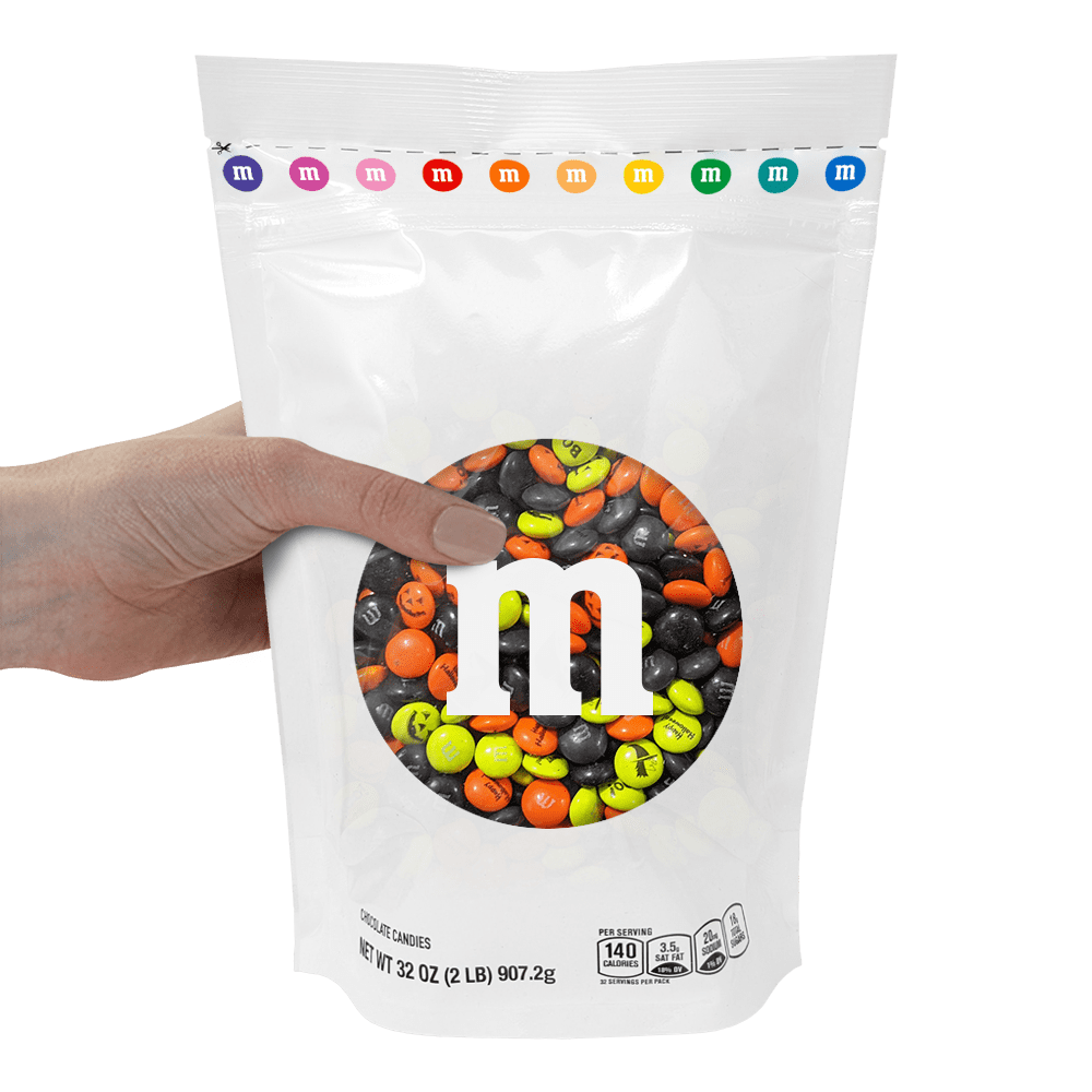 M&M'S Halloween Milk Chocolate Candy, 2lb Resealable Bulk Bag