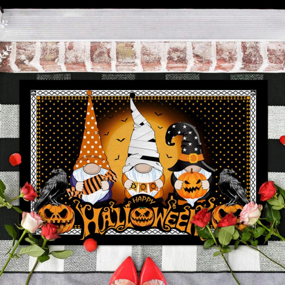 Halloween Door Mat Outdoor Trick or Treat Doormat Non Slip Funny Rug Pumpkin Holiday Decorative Entrance Mat for Halloween Indoor Outdoor Decoration, 15.7x23.6"