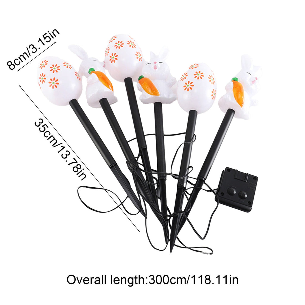 Stijggn 10 Easter Lights Outdoor Easter Decor LED Bunny Lights Plug in Easter Lights String for Indoor Outdoor Spring Decor & Easter Decor