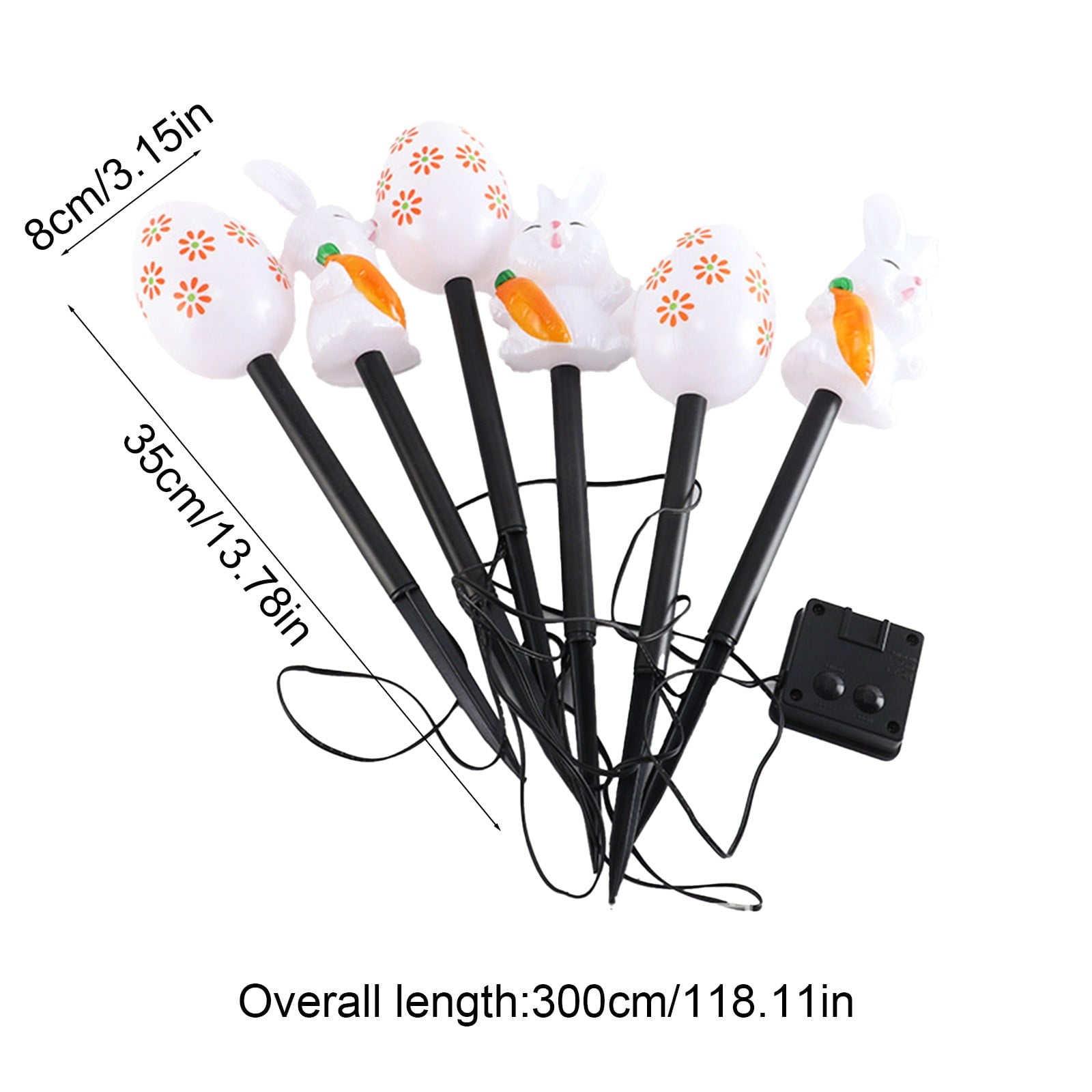 Stijggn 10 Easter Lights Outdoor Easter Decor LED Bunny Lights Plug in Easter Lights String for Indoor Outdoor Spring Decor & Easter Decor