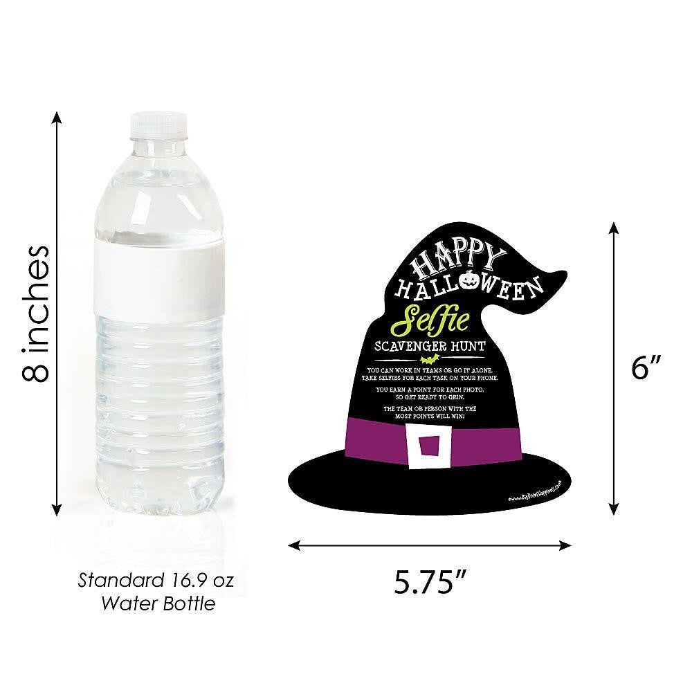 Big Dot of Happiness Happy Halloween - Selfie Scavenger Hunt - Witch Party Game - Set of 12