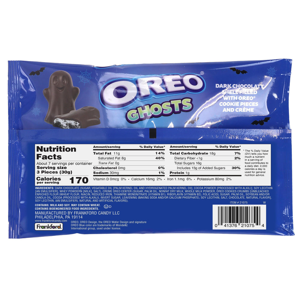 Frankford Oreo Crème Filled Dark Chocolate Ghosts Halloween Bag