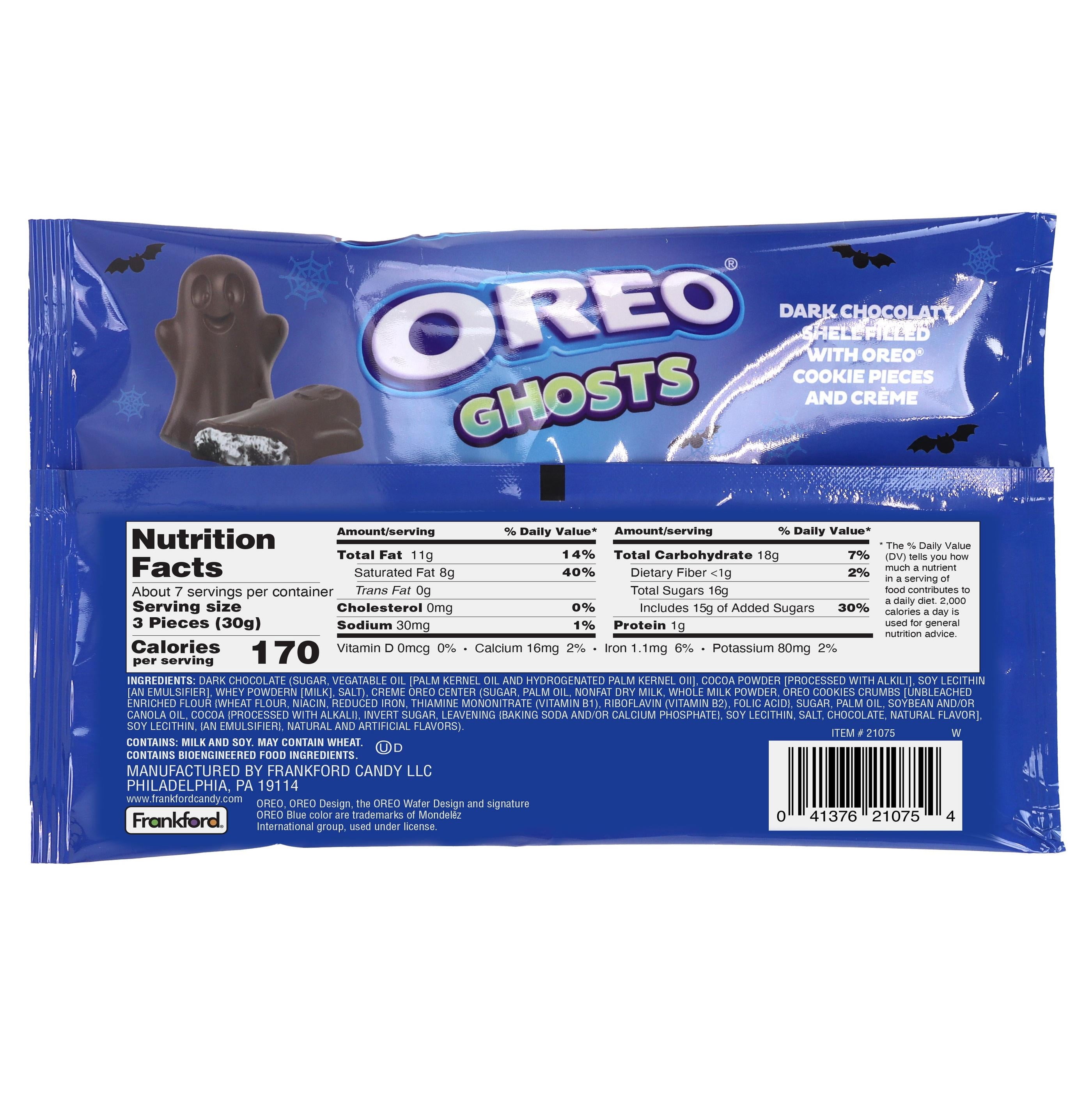 Frankford Oreo Crème Filled Dark Chocolate Ghosts Halloween Bag
