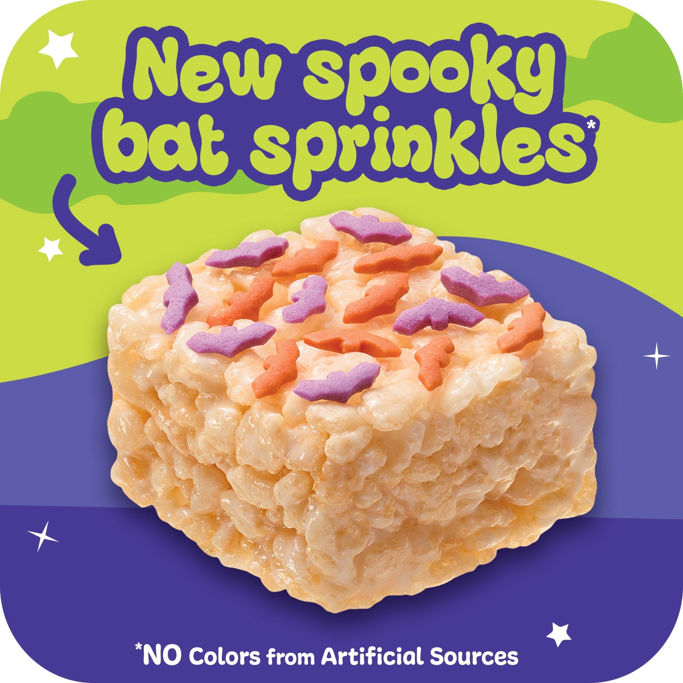 Rice Krispies Treats Spooky Minis Chewy Mini Crispy Marshmallow Squares, Ready-to-Eat, Trick or Treat, 23.2 oz, 60 Count