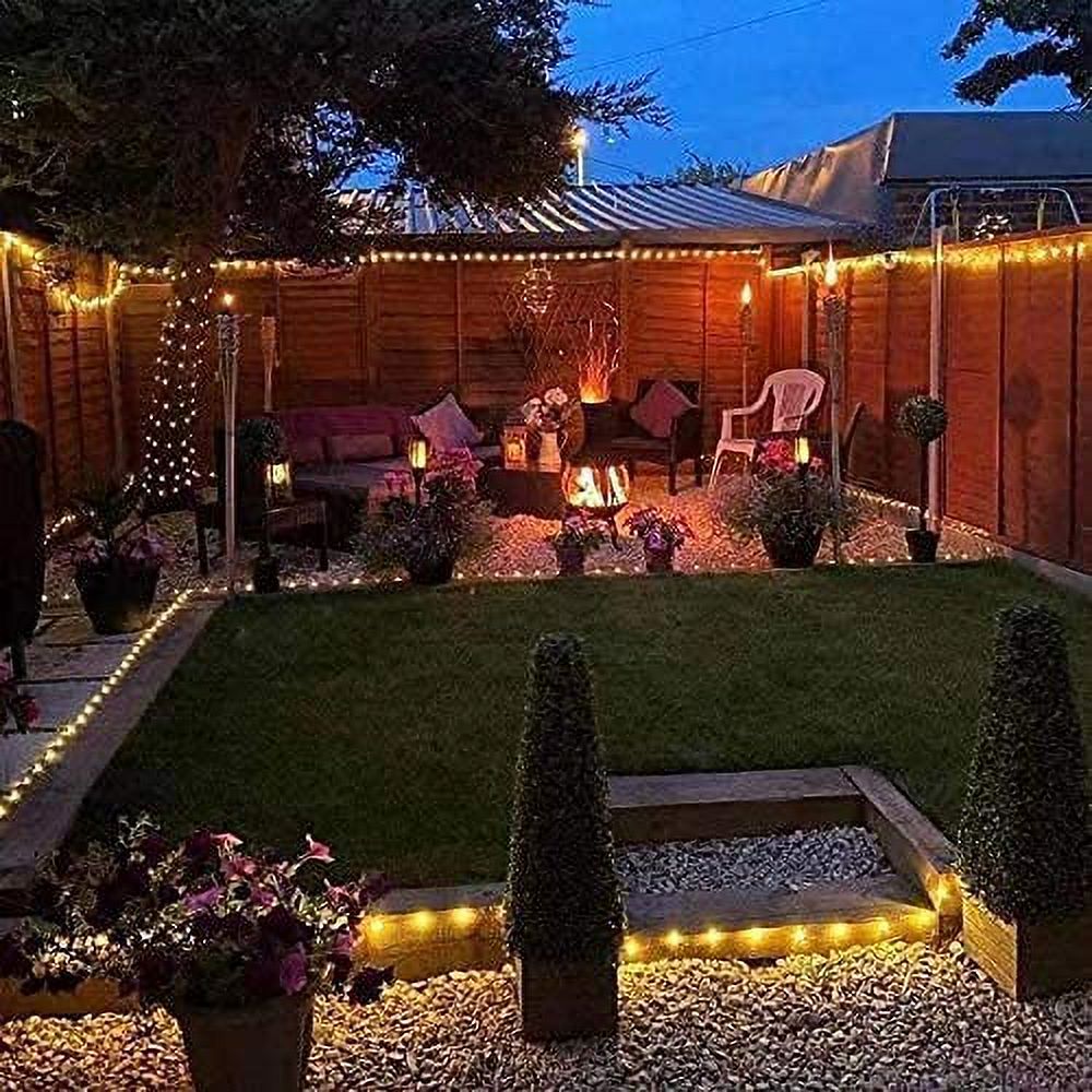 Purple Solar Fairy Lights Outdoor Waterproof, 4 Packs Each 33ft 100 LED Solar String Lights, 8 Modes Silver Wire Solar Twinkle Lights for Halloween Christmas Patio Garden