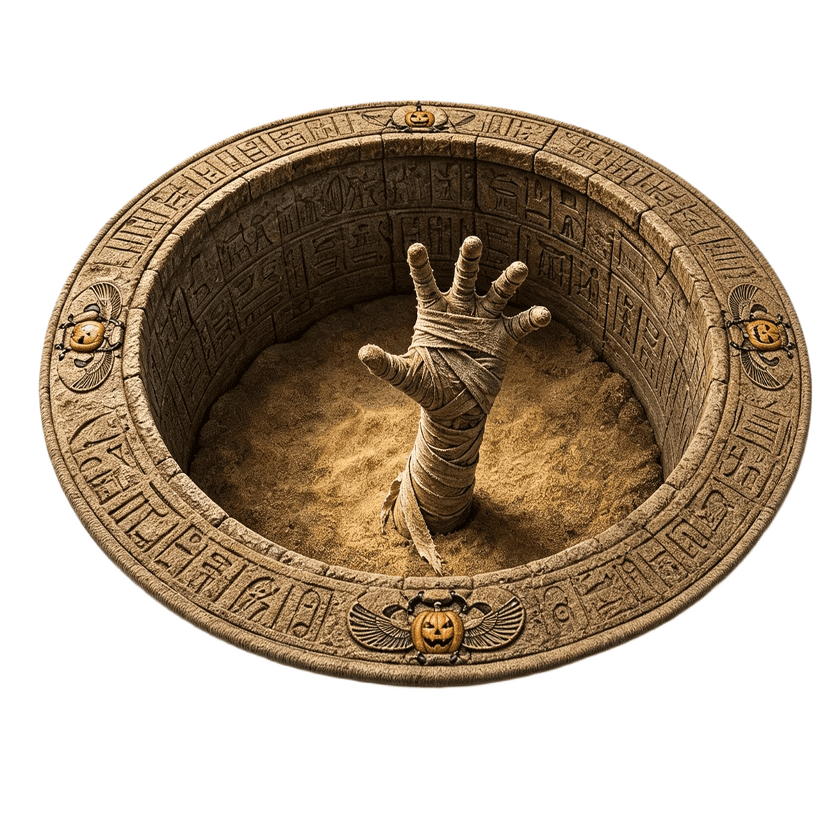 3D Illusion Halloween Round Mat,Funny Rug with Backing,Soft Visual Effect Door Mat for Living Room Indoor B