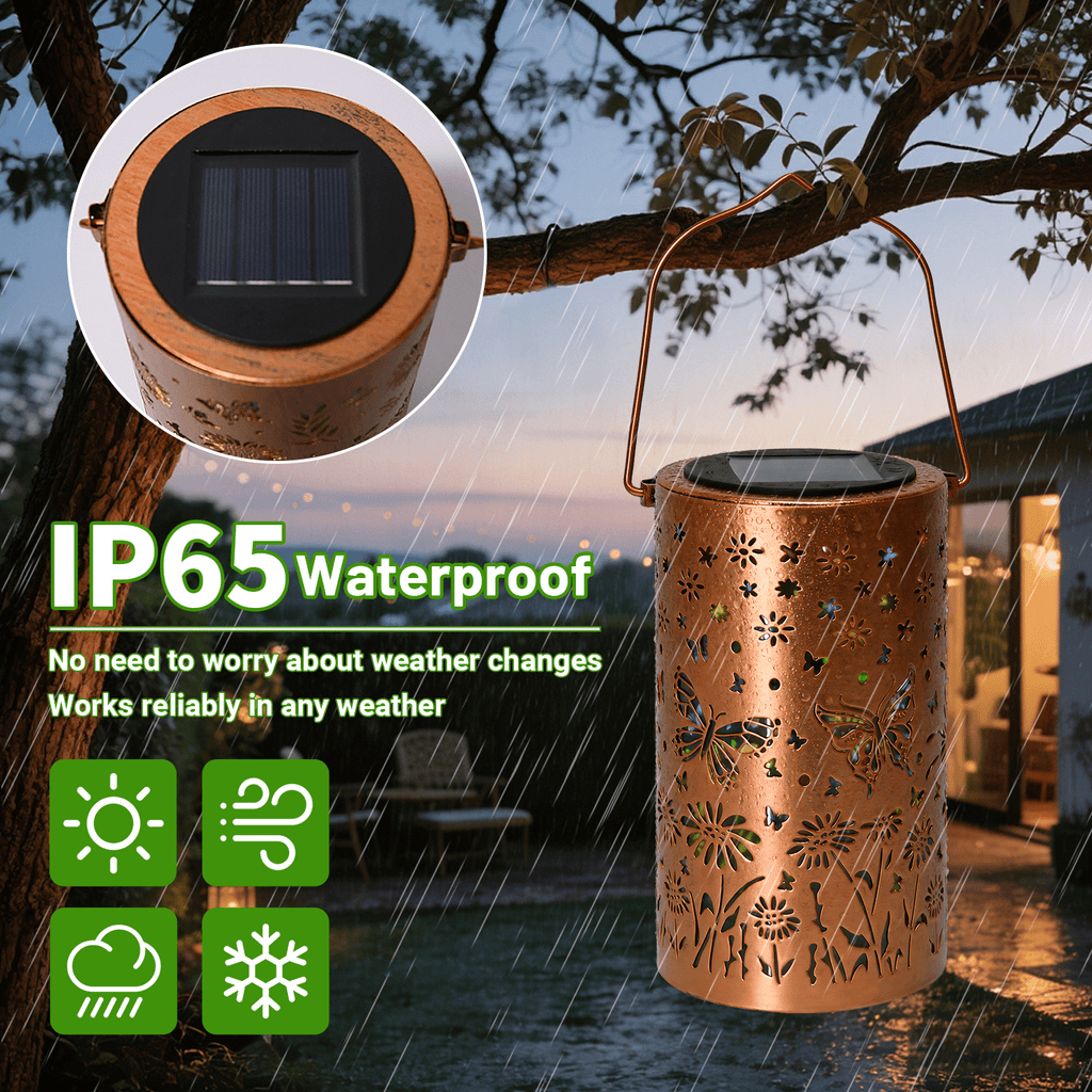 Colorful Solar Lanterns IP65 Outdoor Waterproof, Mother's Day Gifts for Women Mom Grandma - LED Colorful Sunflower Solar Lights Metal Hanging Lantern for Patio Yard Porch